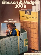 Benson and Hedges Cigarettes, Full Page Vintage Print Ad
