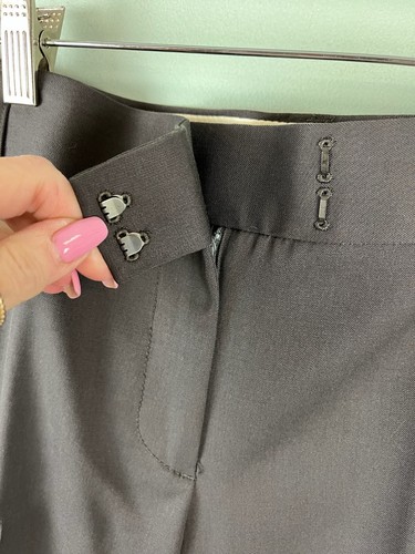 NWT J. Crew Favorite Fit 100% Wool Gray Trouser Dress Pants Womens Size 6 Work - Picture 4 of 9