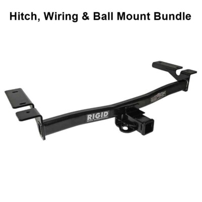 Rigid Hitch (R3-0466-2KBW) Class III 2 Inch Receiver Trailer Hitch Bundle