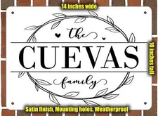 Cuevas Family Decorative Metal Door or Wall Plaque (Style 1)