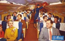 DC-7 MERCURY FLAGSHIP MAIN CABIN - AMERICAN AIRLINES - Nonstop N Y to L A