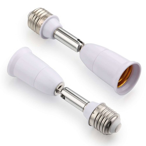 1/2/3/4Pcs E27 Light Socket Extender 4.5 Inch Extension Adjustable Vertical 90° - Picture 10 of 16