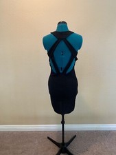 NASTYGAL Sexy Little Black Dress with Strappy Back, Size Small