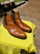 Serfan Chelsea Boot Men Calf Leather BROWN BLACK SIZE 12 MADE IN SPAIN W/ORG.BOX