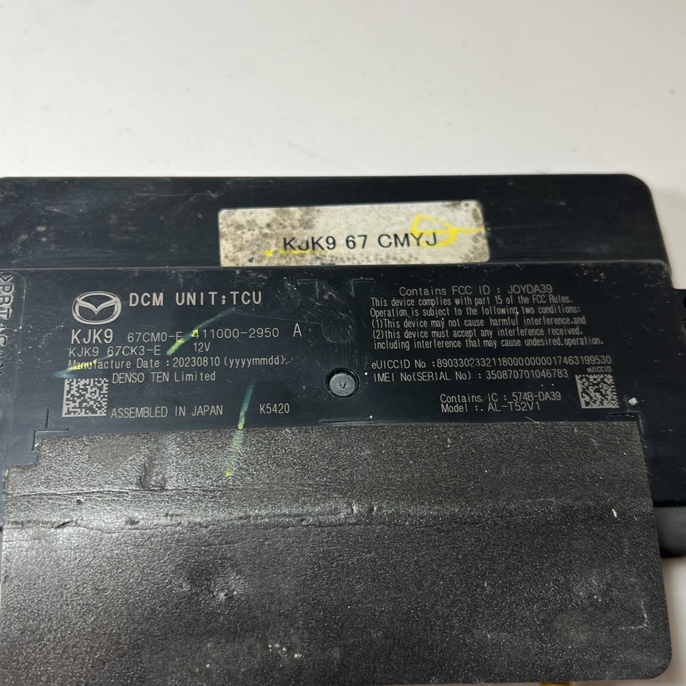 Módulo de control de comunicación telemática Mazda CX-5 2021 KJK967CMYJ OEM Foto 2 de 4