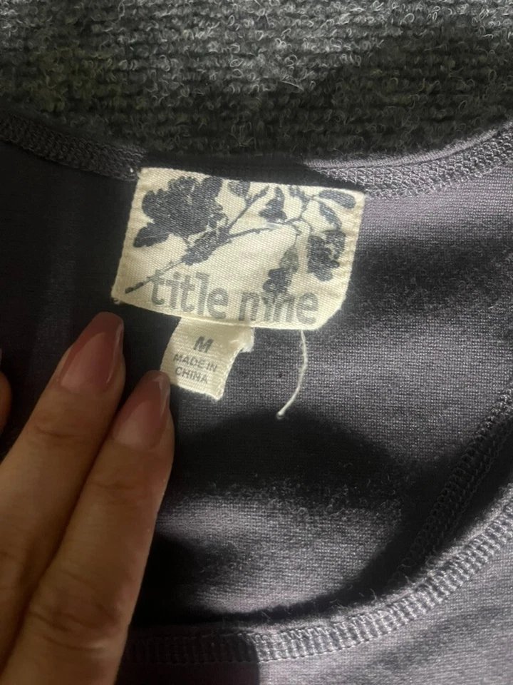 title nine vestido talla mediana gris sin mangas mujer cuerpo cuello redondo bolsillo Foto 3 de 4