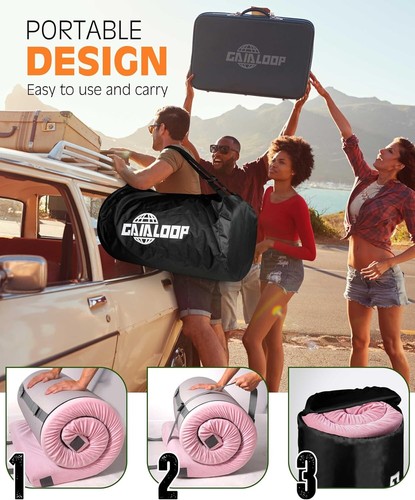 Comfortable Memory Foam Travel Mattress with Washable Cover - 62"L x 23"W - Picture 6 of 9