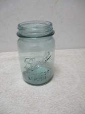 NICE VINTAGE BALL PERFECT MASON BLUEISH GRAY COLOR 1 PINT CANNING JAR #5