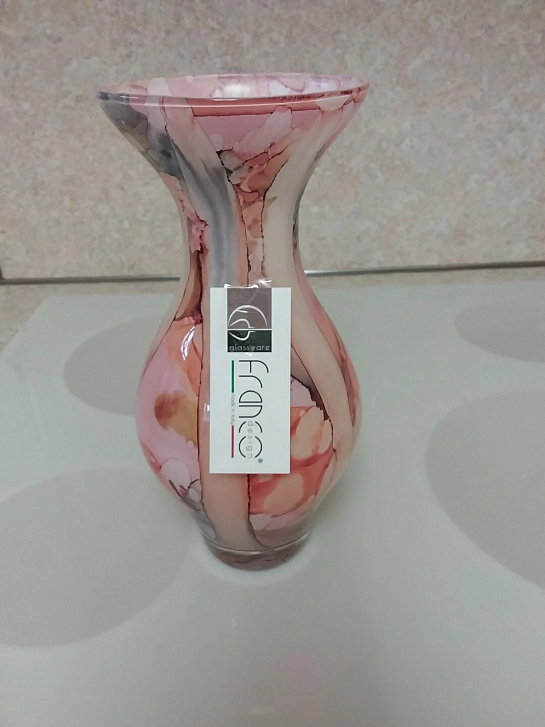 Franco 10" Pink Multi-color Vase FR 192/26 "Dalia"