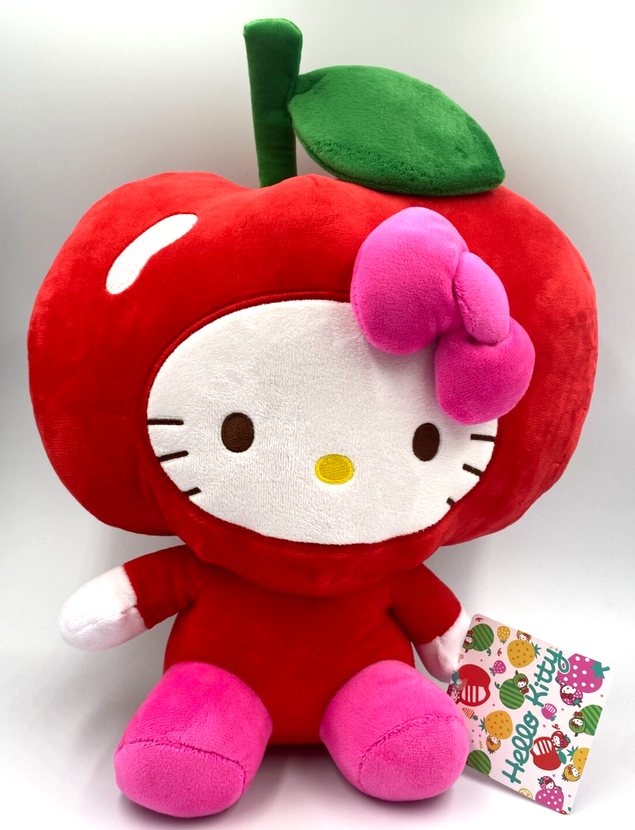 Xlarge Hello Kitty Plush Toy Fruit Dress Red Apple 13 inch Sanrio