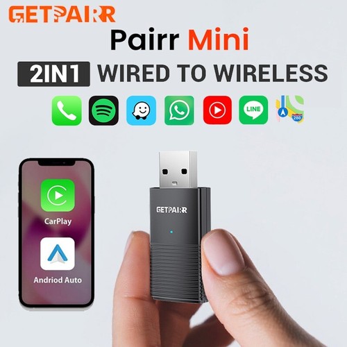2in1 Wireless CarPlay Adapter For iPhone Android USB Carplay Dongle Plug & Play - Picture 2 of 15