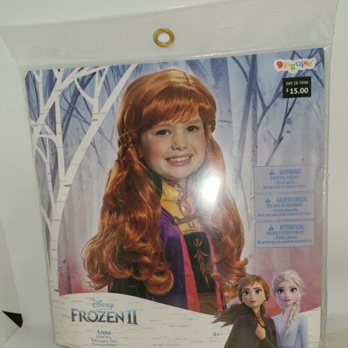 DISNEY Frozen II ANNA Long Red Hair Wig Childs Halloween Cosplay NWT - Picture 1 of 2
