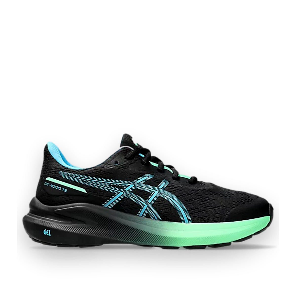 Asics GT-1000 12 GS Kids Black Running Shoes Boys Girls Sneakers