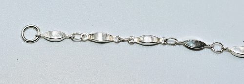 Orange Dahlia Sterling Silver Ankle Bracelet 9-3/4 inch by Ryan Schoolfield - Picture 8 of 9