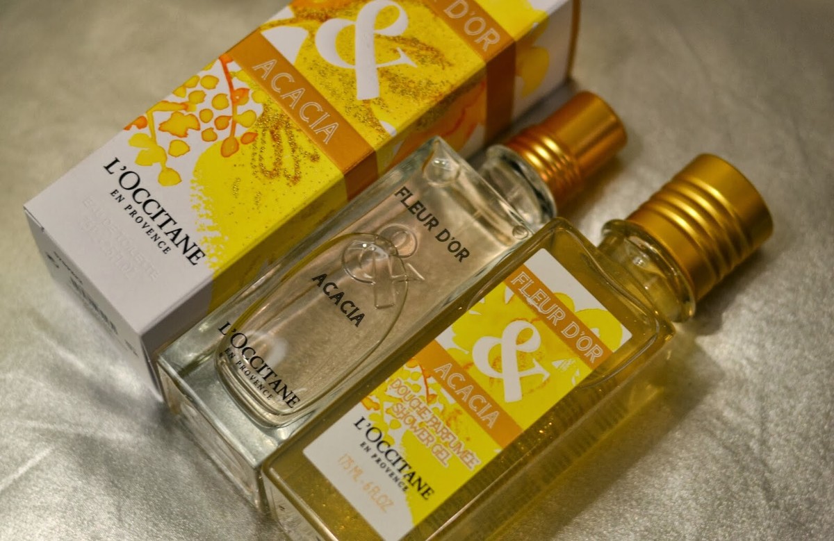 L Occitane Fleur D'Or & Acacia eau de toilette gift set of 3