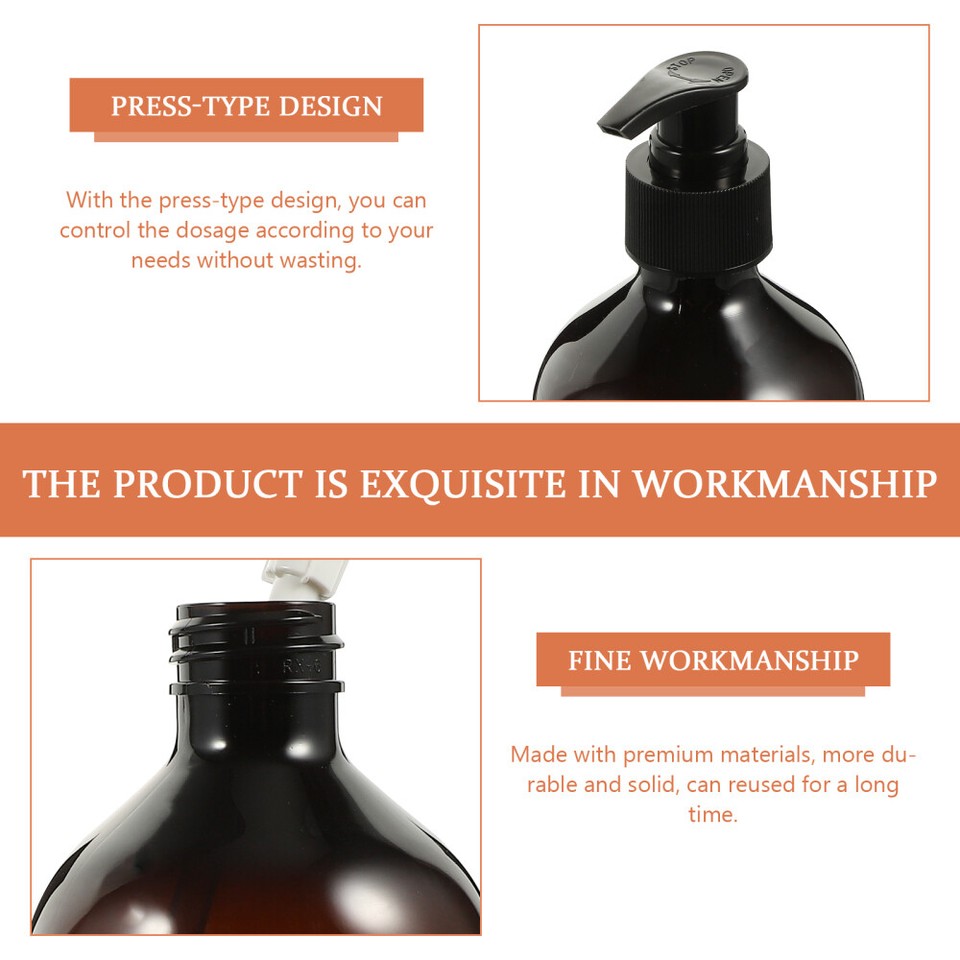 3pcs Pump Bottle Useful Portable Chic Creative Decorative Lotion