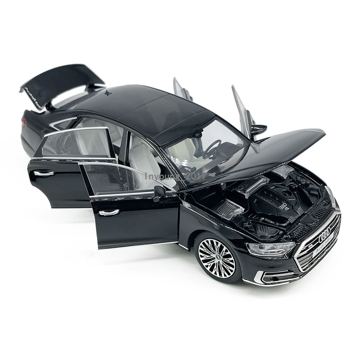 Audi A8L W12 黒 1/18スケール 1/18 Kyosho 2014 Audi A8 A8L W12 (Black w/ Brown Interior