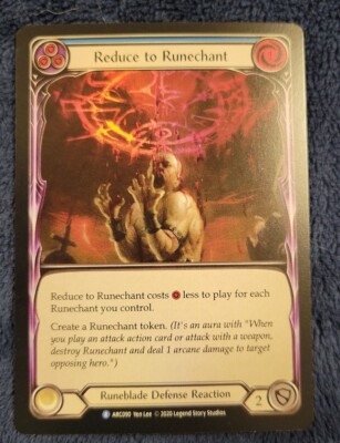 FAB Flesh and Blood - Reduce to Runechant - Rainbow Foil ARC Arcane ...