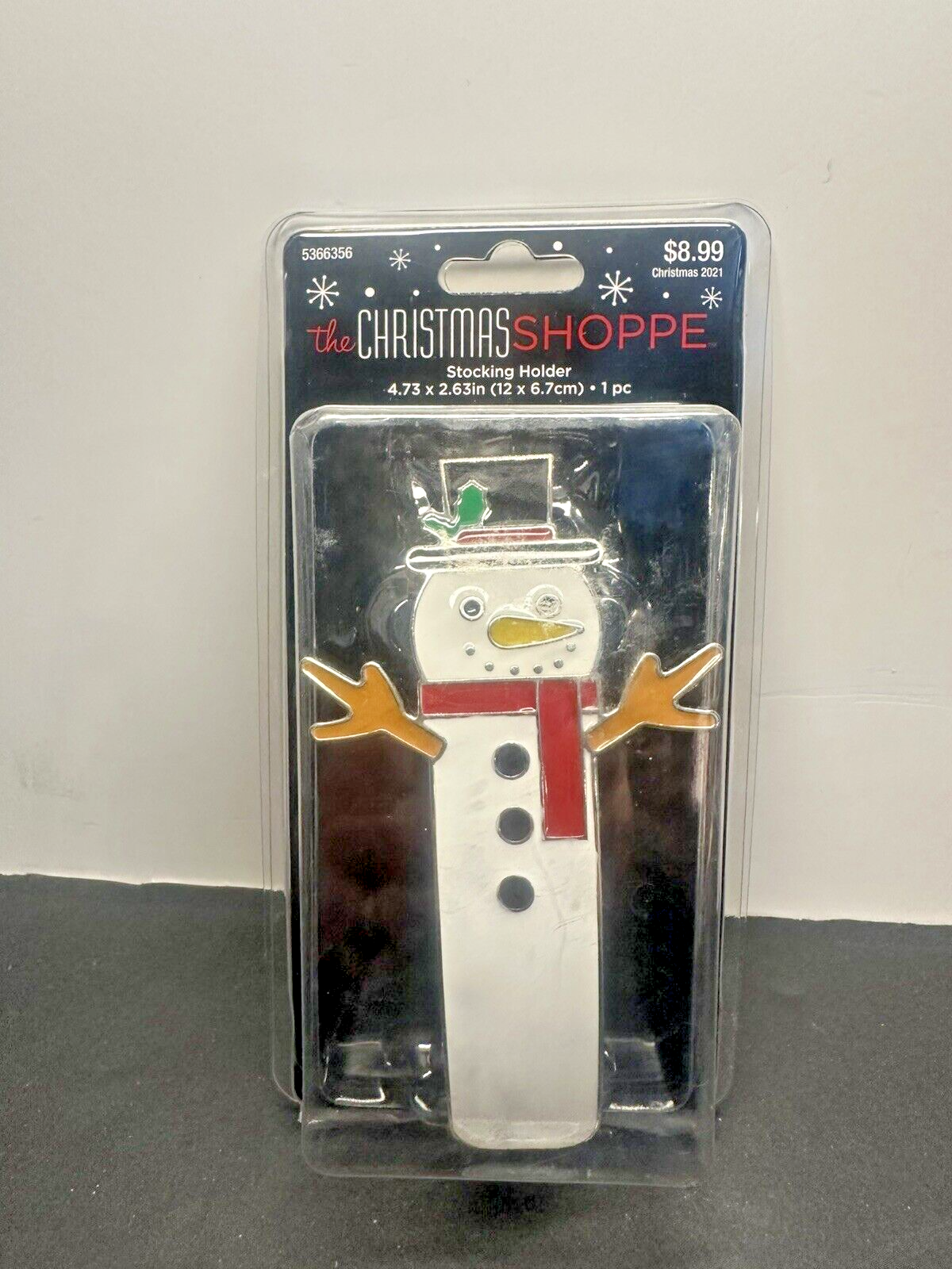The Christmas Shoppe Stocking Holder SNOWMAN NEW Christmas Decor Holds 8 Ibs