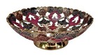 Brass Multicolor Work Floral Fancy Fruit Bowl 25 cm
