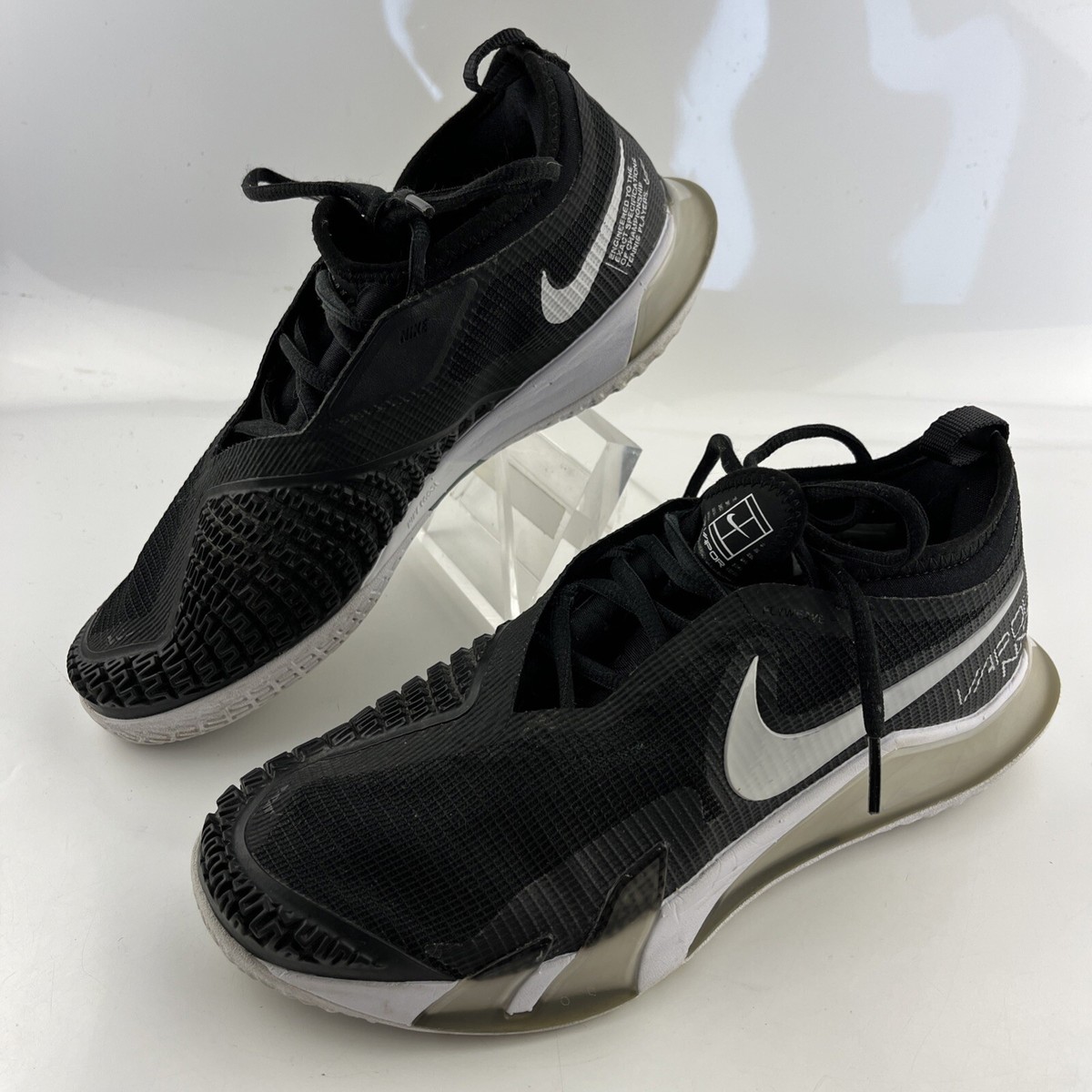 Nike Court React Vapor NXT HC Black Mens 6 - Womens 7.5