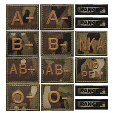 Blood Type Embroidery Patch A, B, AB, O Hook ...