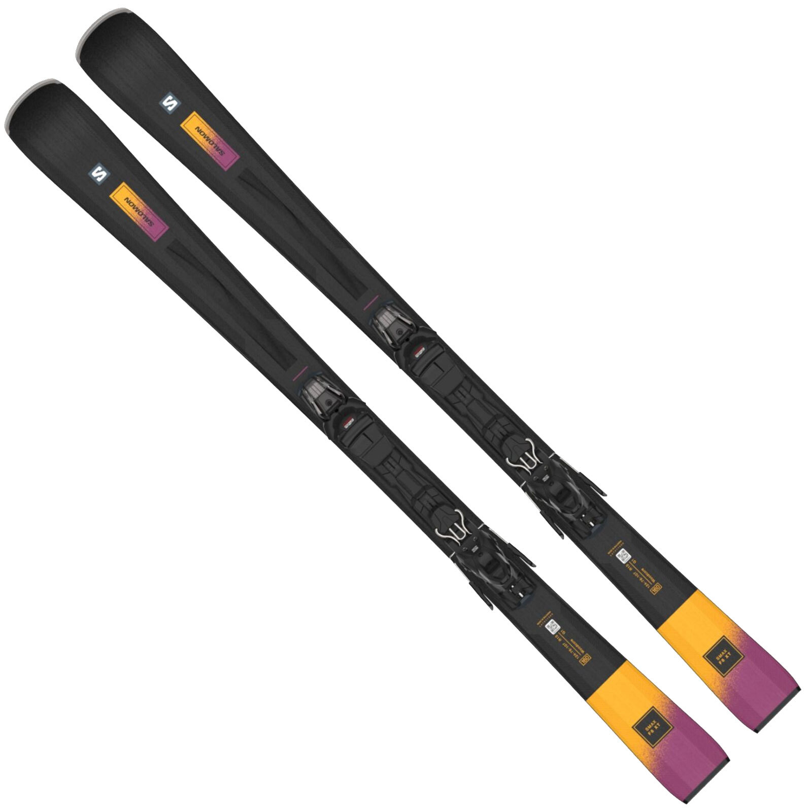 Salomon E S Max F8 XT W attacco sci + attacco M10 GW set da sci donna pista nero 2024 NUOVO