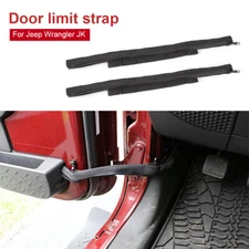 2pcs Left & Right Car Door Limit Strap Bandage Rope For Jeep Wrangler JK 2007-17
