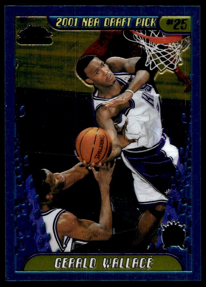 2001-02 Topps Chrome Gerald Wallace Rookie G58 Sacramento Kings #152