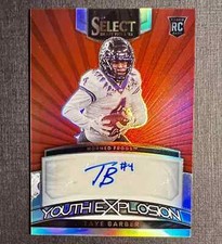 2023 SELECT DRAFT YOUTH EXPLOSION TAYE BARBER RC RED LASER PRIZM AUTO 3/25 TCU