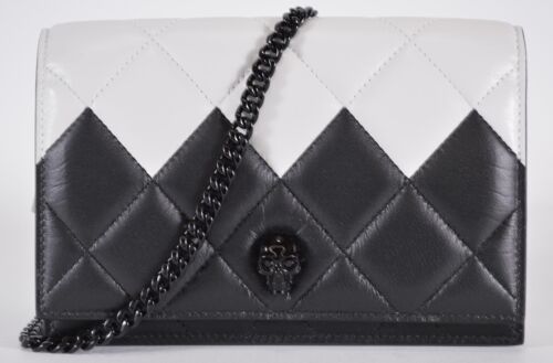 New Alexander McQueen 613088 Colorblock Quilted Leather Mini Skull 