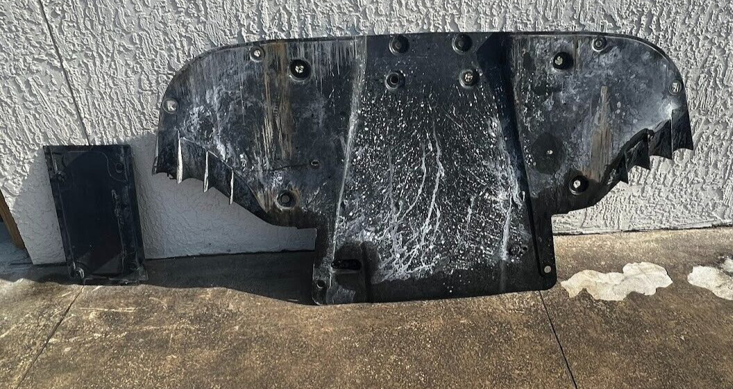 Ferrari 430 Central Underbody Shield OEM - P/N 68023300 (on left)