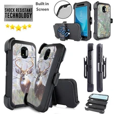 For Samsung J3 2018 / J3 V Sol 3 Built in Screen Belt Clip Fits Otterbox Holster
