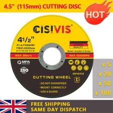 115mm ULTRA THIN 1mm METAL CUTTING BLADE DISC STEEL & STAINLESS ANGLE 20/50/100X