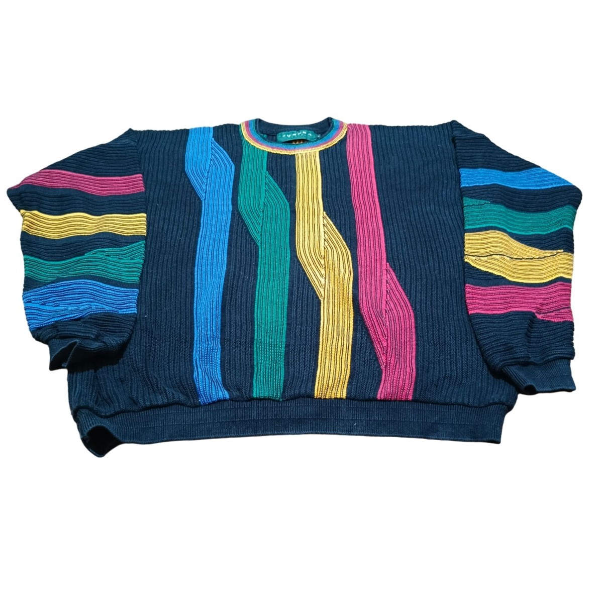 Tundra Canada Sweater Textured Biggie Cosby Knit Pullover Coogi