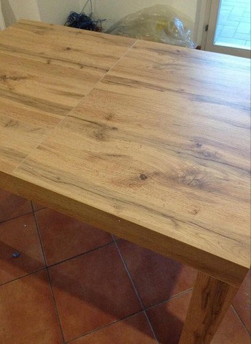 TAVOLO ALLUNGABILE MODERNO RETTANGOLARE ROVERE SALA PRANZO UFFICIO DESIGN - Photo 6 sur 6