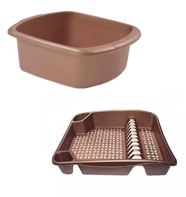 Rose Gold Kunststoff Küche Abwasch Schüssel & Geschirr Abtropffläche Großer Teller Halter