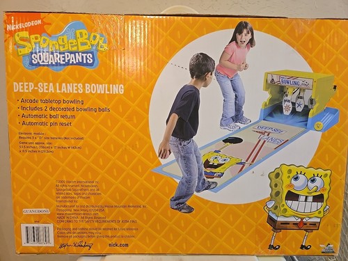 Vintage Nickelodeon SpongeBob SquarePants Deep-Sea Lanes Bowling Set NIB Game - Picture 2 of 7