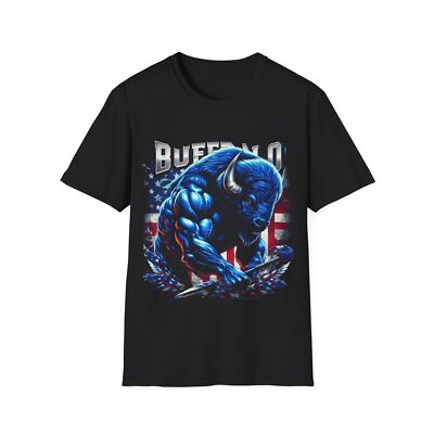 Buffalo Bill Charging T-Shirt - Dynamic Fan Apparel