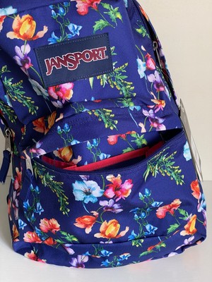 NEW! JANSPORT SUPERBREAK NAVY FLORAL 