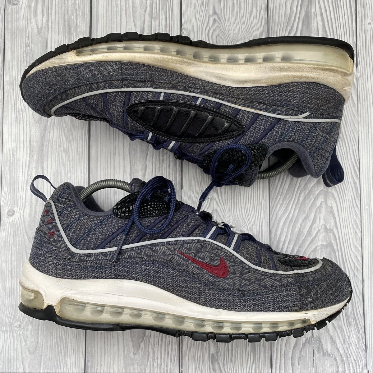 Rare Mens Nike Air Max 98 QS Thunder Blue Trainers UK Size 8 eBay