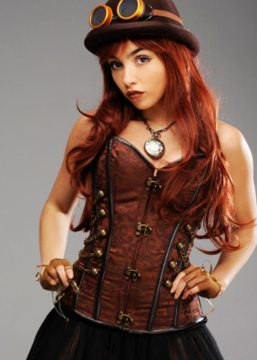 Womens Brown Steam Punk Elegant Corset