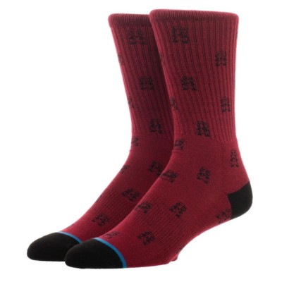 Nintendo Super Mario Bros 1 Pair Men's Crew Socks Red 8Bit Pixel NES Game Casual
