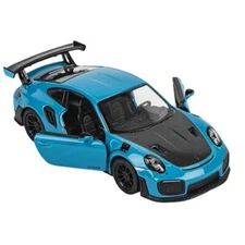 RI Novelty -Pull Back Die-Cast Metal Vehicle - PORSCHE 911 GT2 RS (Blue)(5 inch)