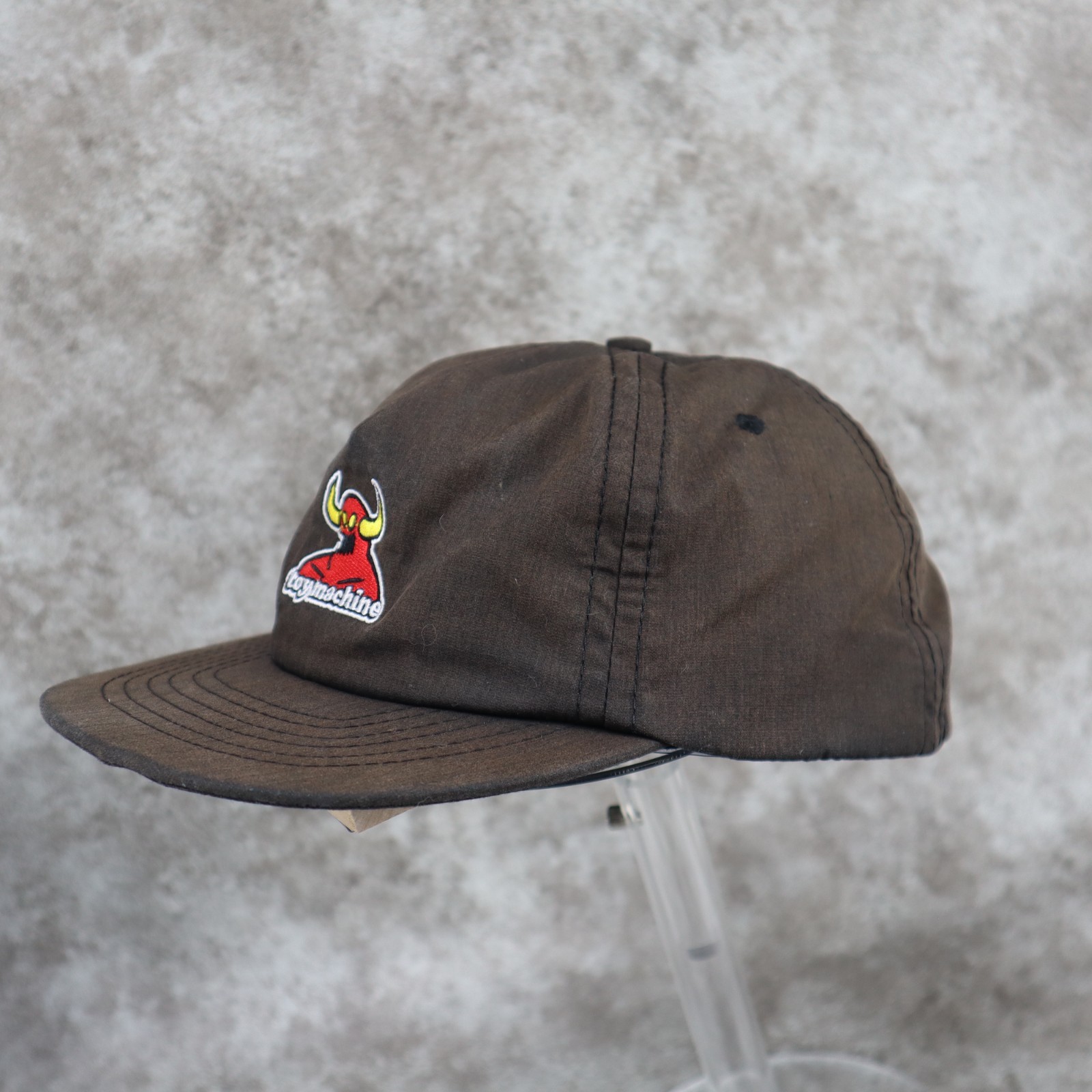 Toy Machine Skate Hat Ball Cap Mens Strapback Adjustable Bleached Black Low Pro