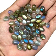 85 Pcs Natural Labradorite 10-12mm Oval Flashy Loose Gemstones Wholesale Lot