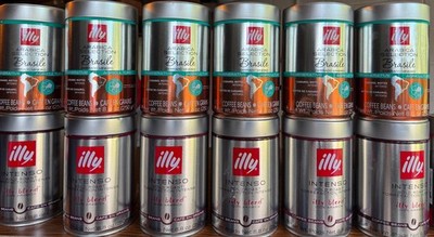 Illy coffee tin can empty lot of 12