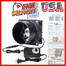 Small Axial Exhaust Fan, 80mm 12V DC Fan with AC Plug Dual Ball Bearings Air ...