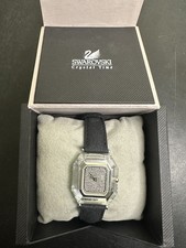 Orologio donna Swarovski Crystal Time cinturino pelle nero