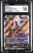 CGC 10 Umbreon V Arte Alternativa Cieli in Evoluzione 189/203 Alt Carta Pokemon FA 2021